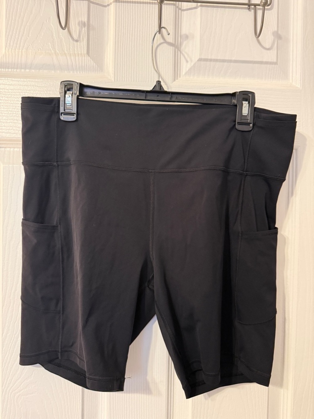 lululemon Black High-Rise Bike Shorts with Side Pockets